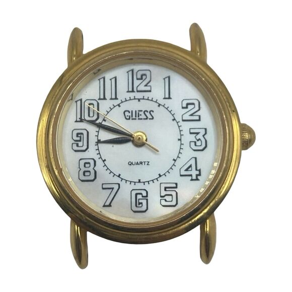 Guess Accessories - Vintage 1990 Guess Quartz Womens Watch Gold Tone Pearl Dial Needs Battery